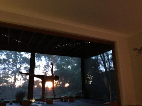 March half moon sunset photo